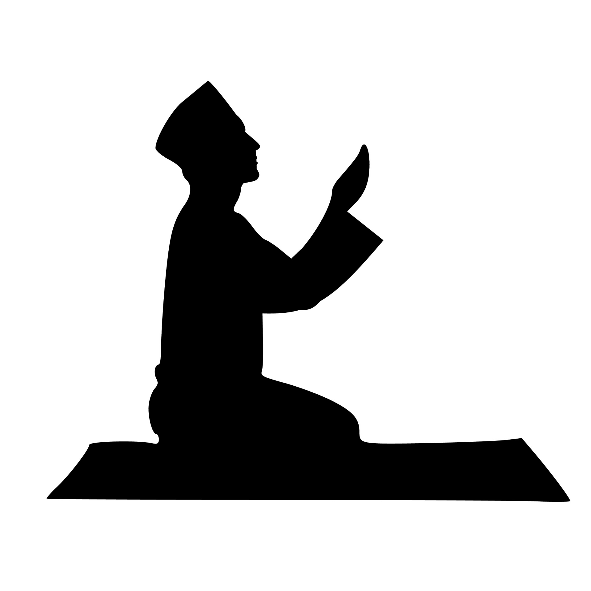 Icon of man praying for the Islam service
